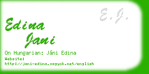 edina jani business card